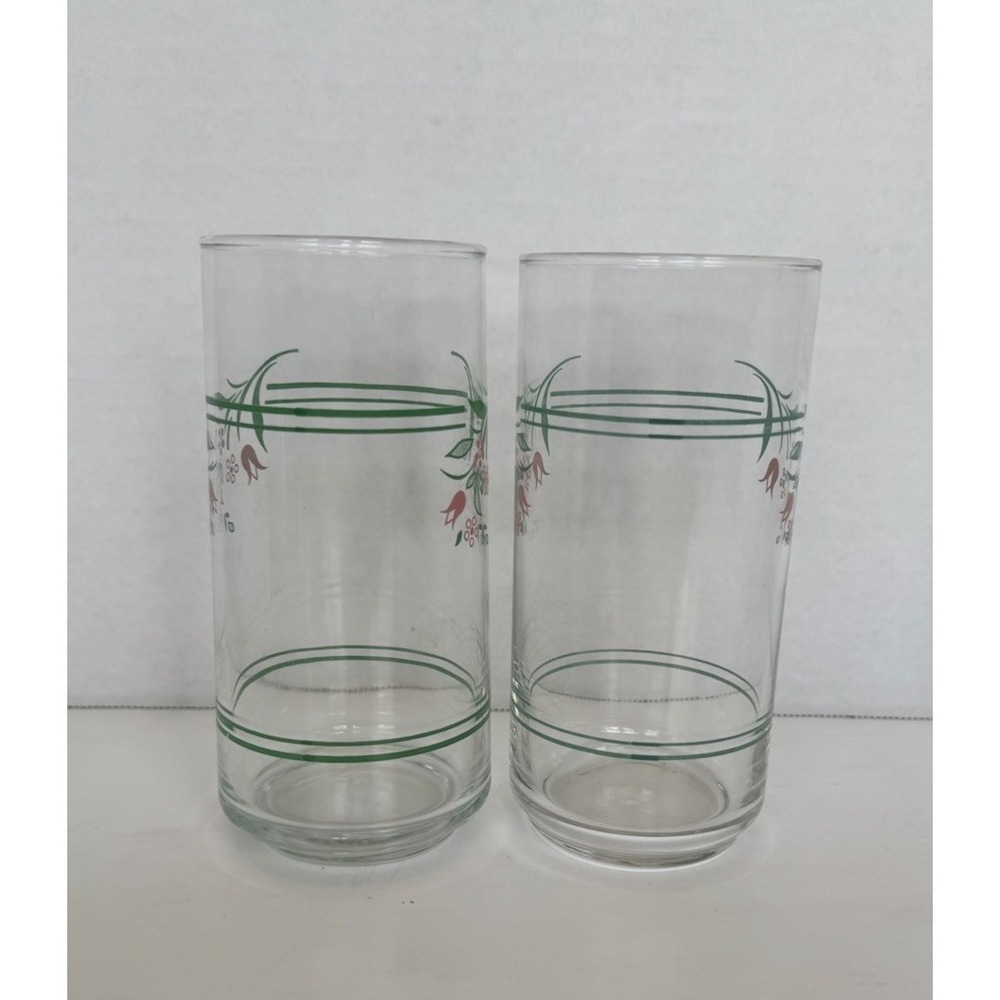 Corelle Rosemarie 16 Oz. Tumblers Drinking Glasses--Set Of 2  6"Tall 16 Oz - Picture 3 of 3